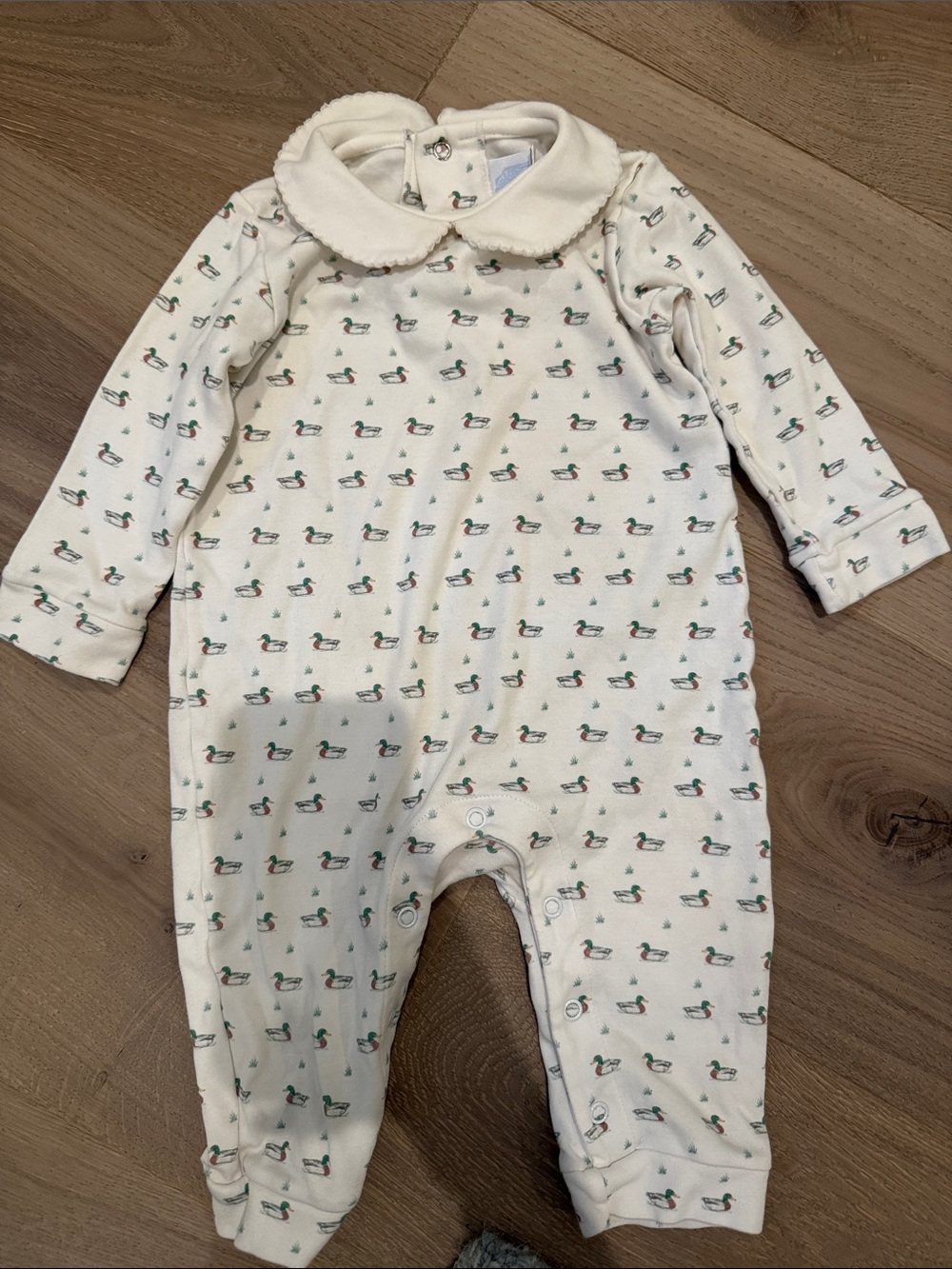 Willow Everett Long Romper Duck Print
